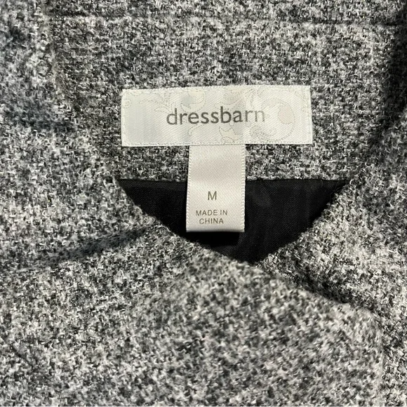 Dressbarn Womens Size M, Gray Mandarin Collar Career Button Up Jacket - Picture 2 of 14